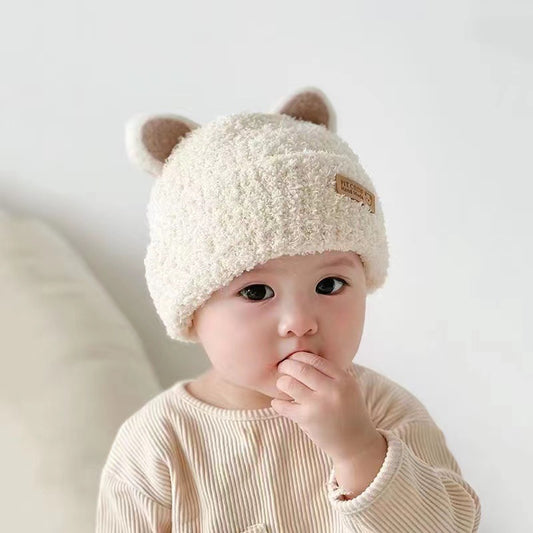 Bear Ears Knitted Plush Hat