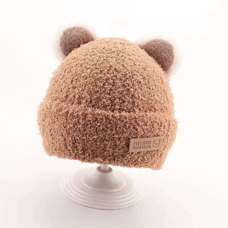 Bear Ears Knitted Plush Hat