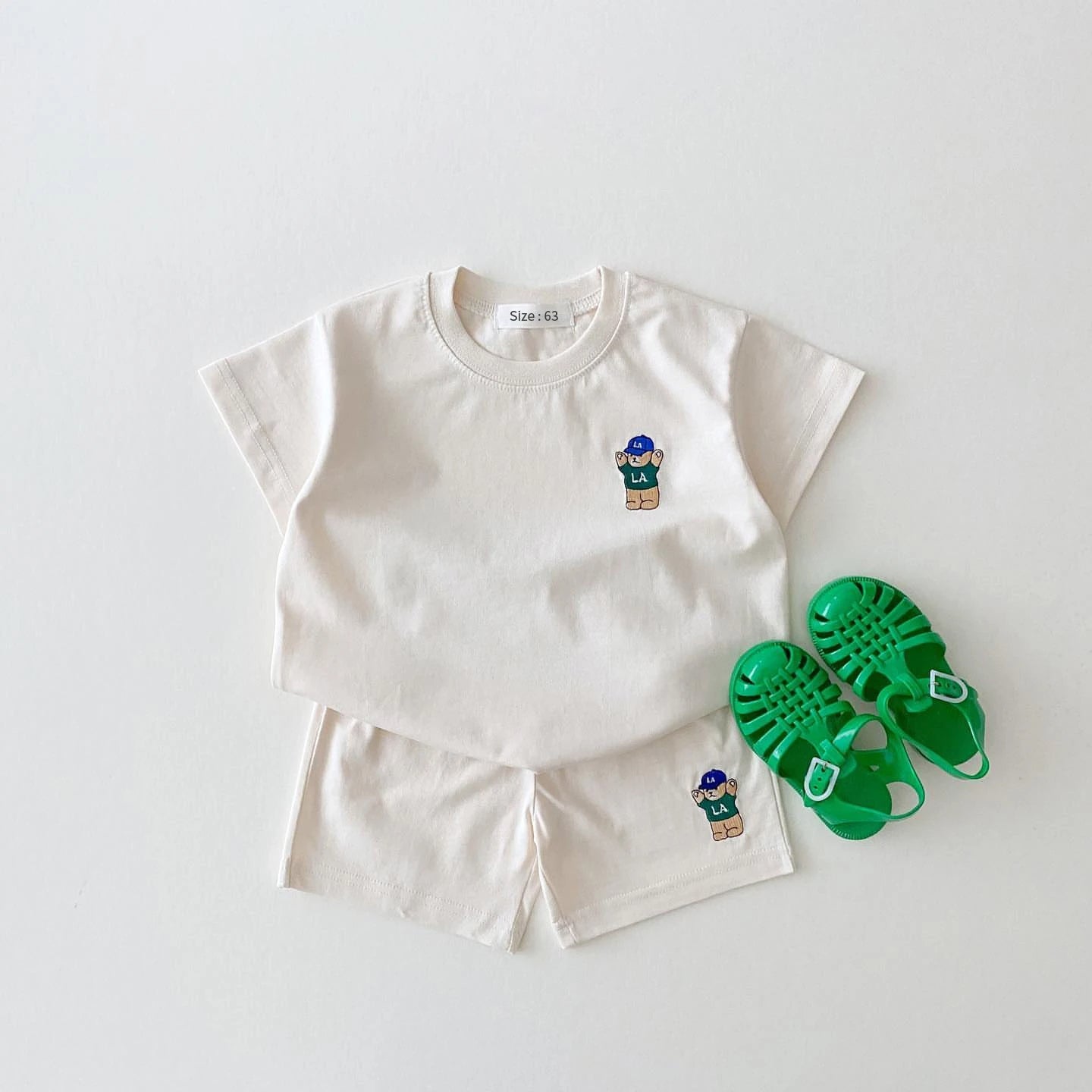 Bear Embroidery Casual Set