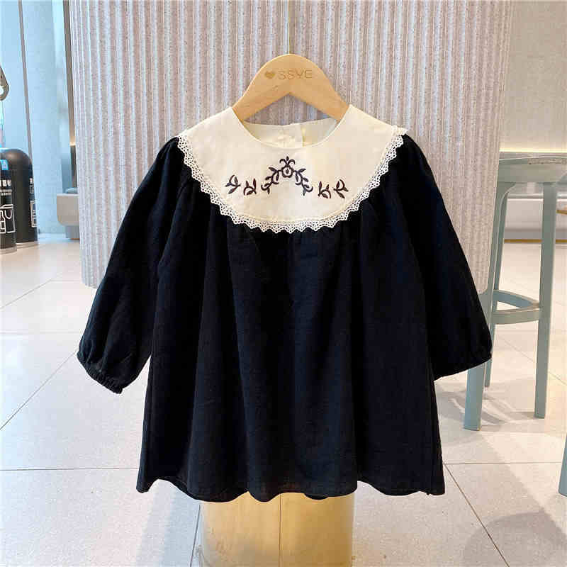 Girls Fashion Pure Cotton Embroidery Princess Dress