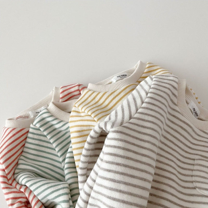 Baby Cotton Romper Baby Fashion Simple Casual Striped Jumpsuit