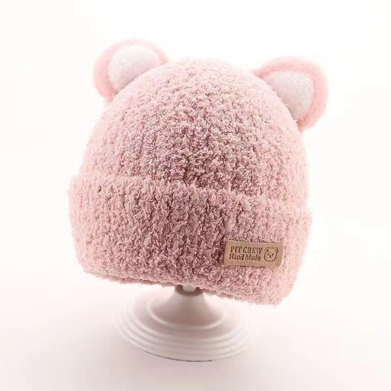 Bear Ears Knitted Plush Hat