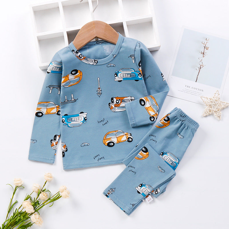 Floral & Animal Cartoon Pajamas