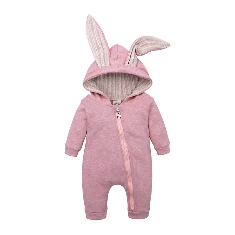 Rabbit Ear Zipper Jumpsuit