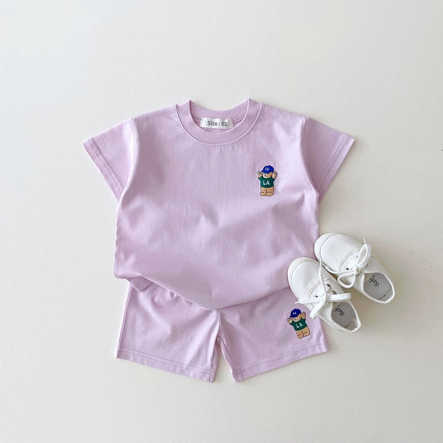 Bear Embroidery Casual Set