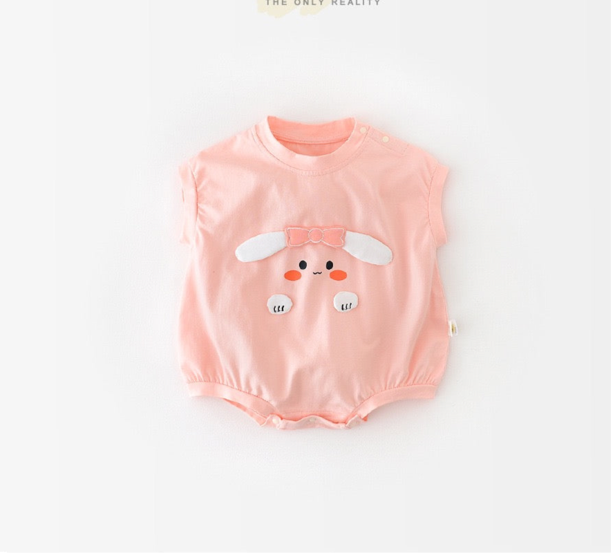 Bunny Bliss Baby Romper – Soft Pink Edition 🐰💕