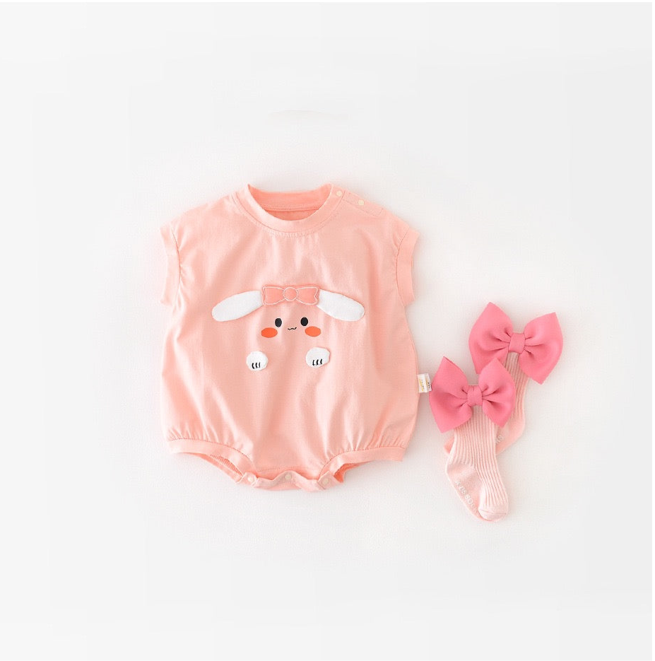 Bunny Bliss Baby Romper – Soft Pink Edition 🐰💕