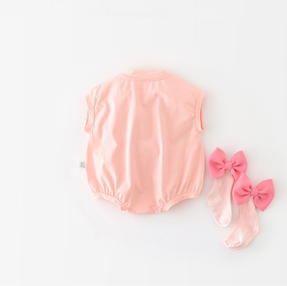 Bunny Bliss Baby Romper – Soft Pink Edition 🐰💕