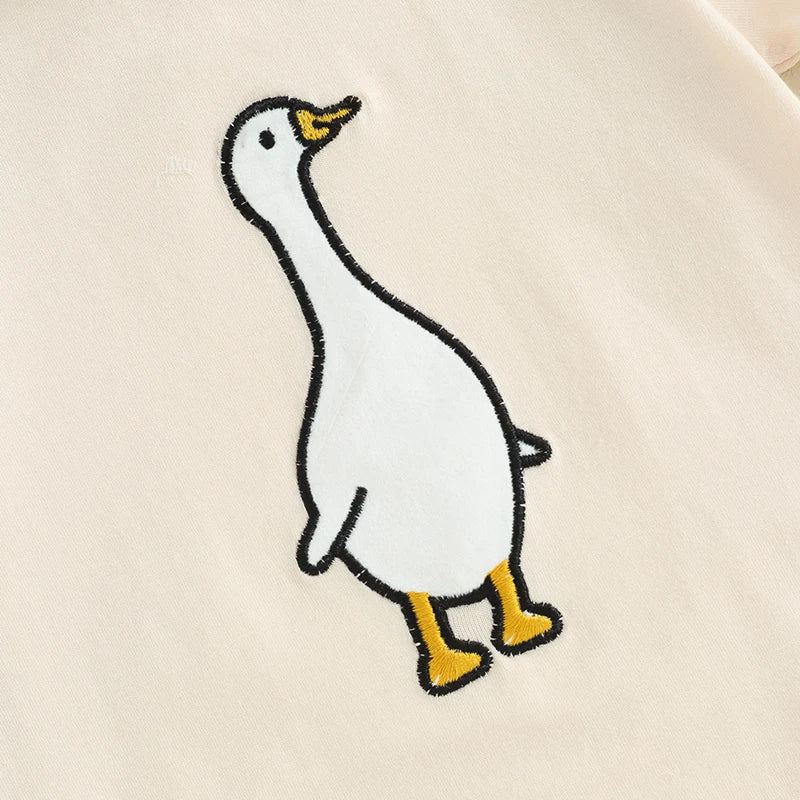 Simple Cartoon Goose Romper