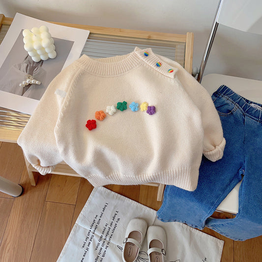 Knitted Rainbow Sweater