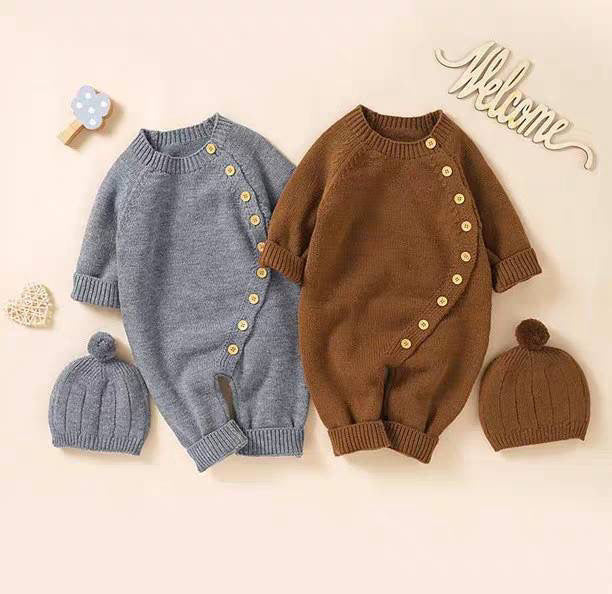 Babies Knit Warm Jumpsuit