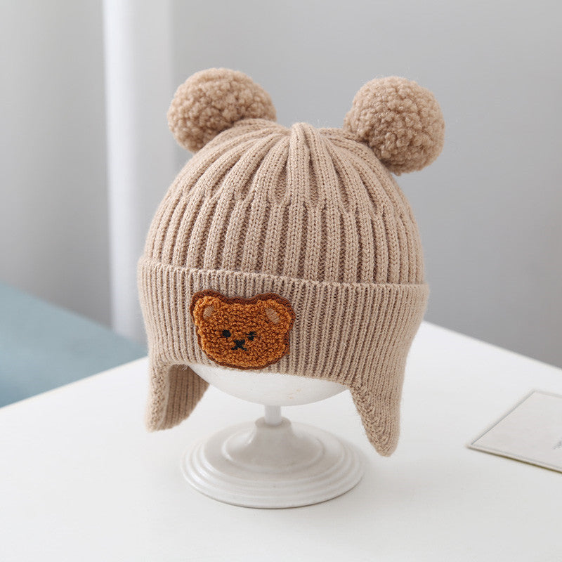 Knitted Bear Warm Cap