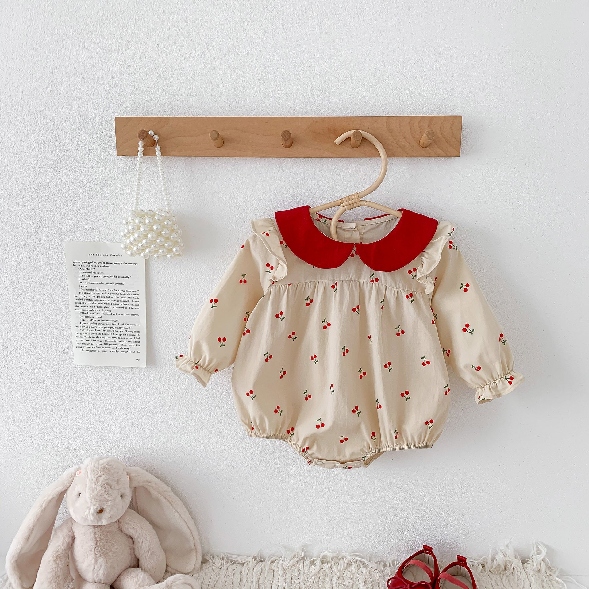 Sweet Cherry Print Baby Jumpsuit