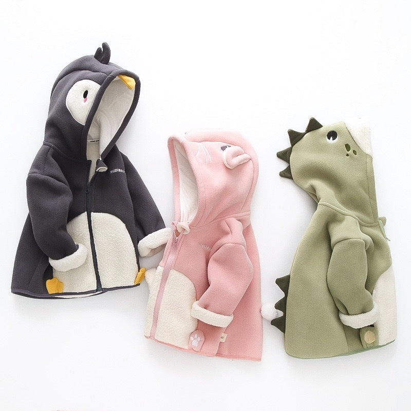 Animals Warm Hooded Jacket