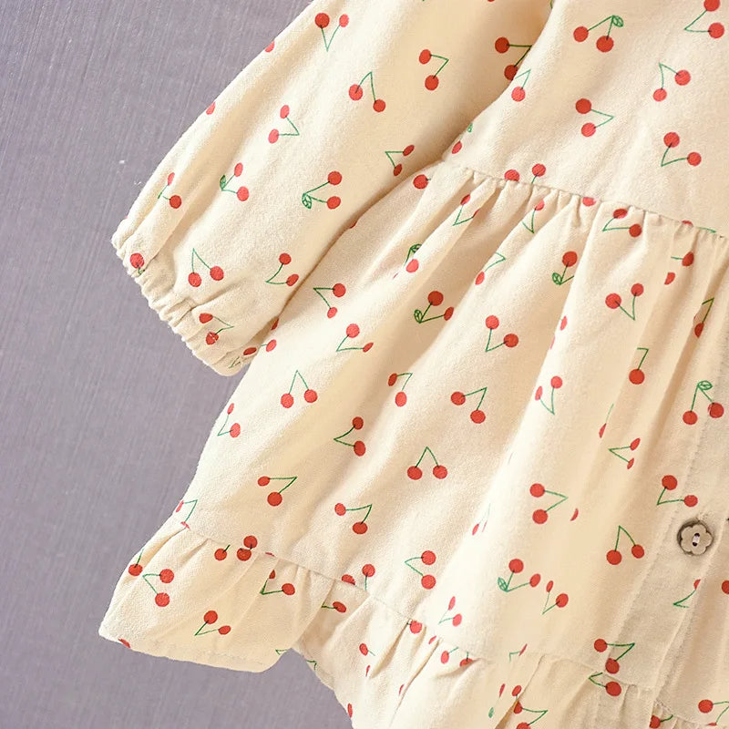 Korean Flora Collar Dress