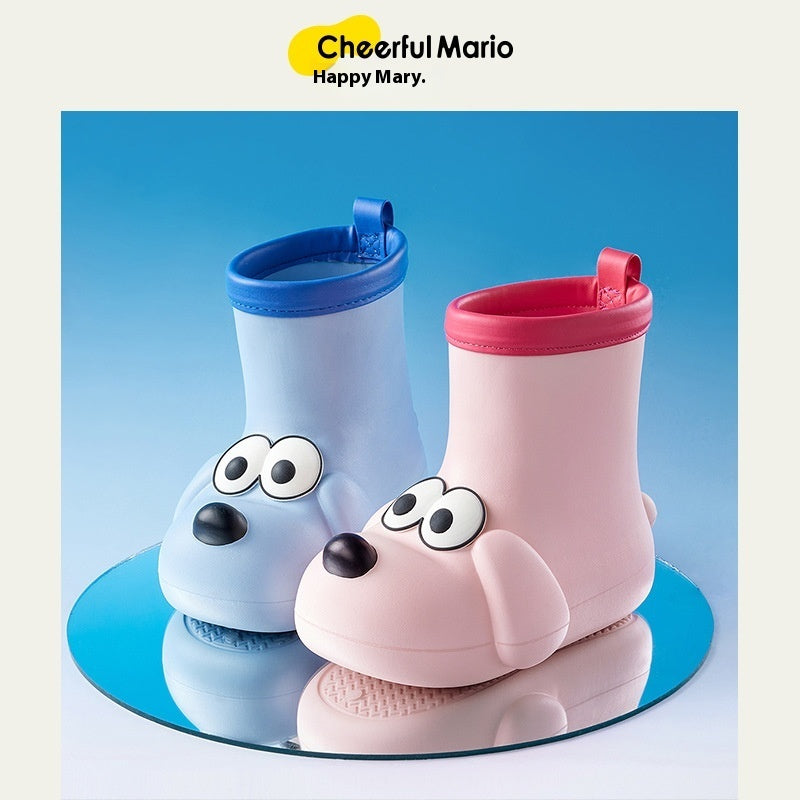 Cheerful Mario Children's Rain Boots Non-slip Waterproof