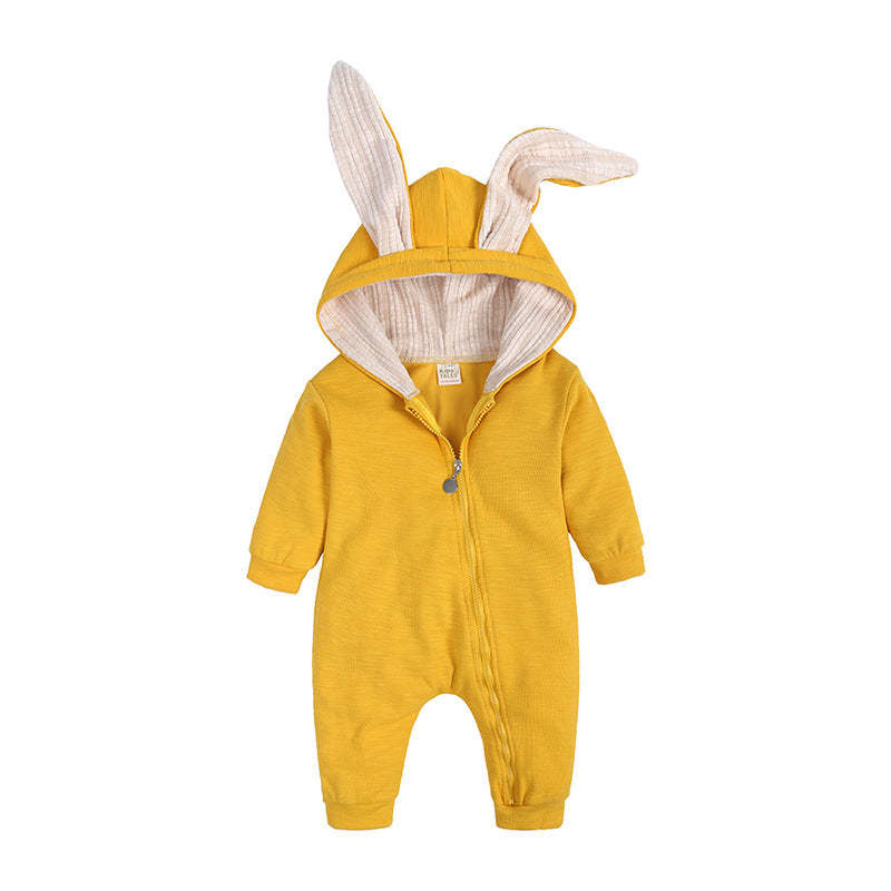 Rabbit Ear Zipper Jumpsuit