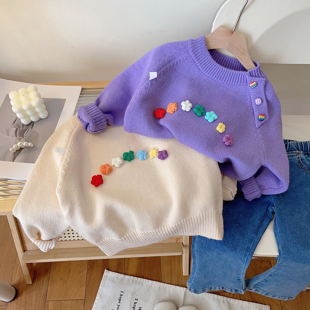 Knitted Rainbow Sweater