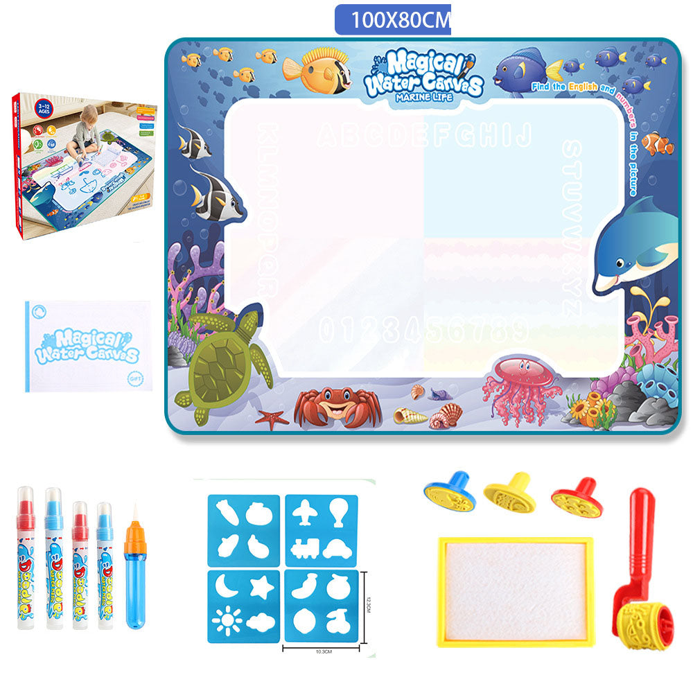 Water Doodle Mat Kids Toys Reusable Painting Writing Doodle Water Color Drawing Board Toddlers Preschool Education Toys