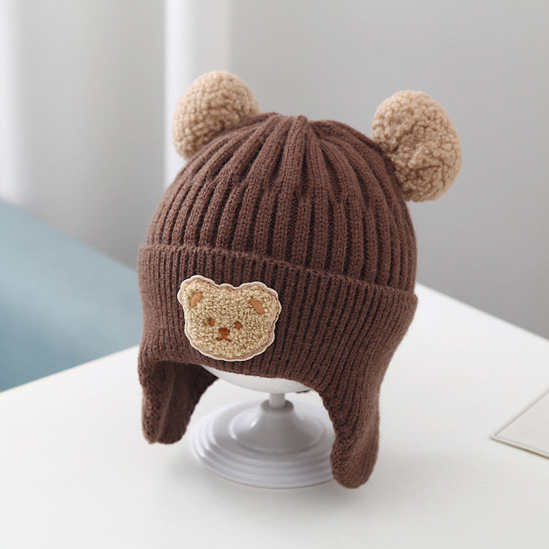 Knitted Bear Warm Cap