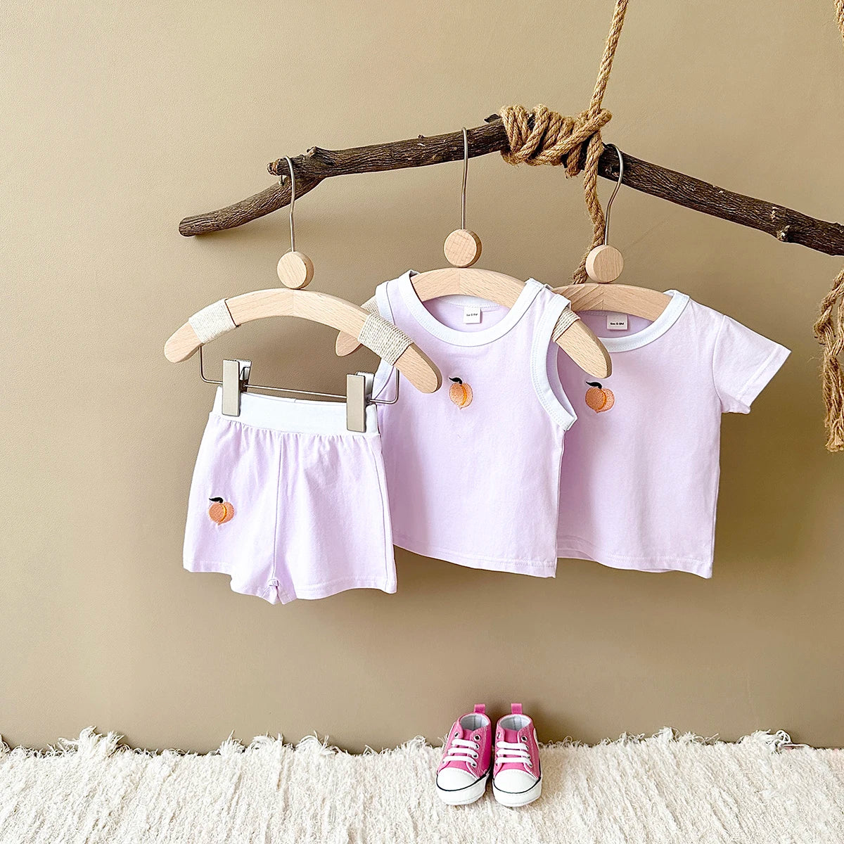 3Pcs Fruit Print Summer Set