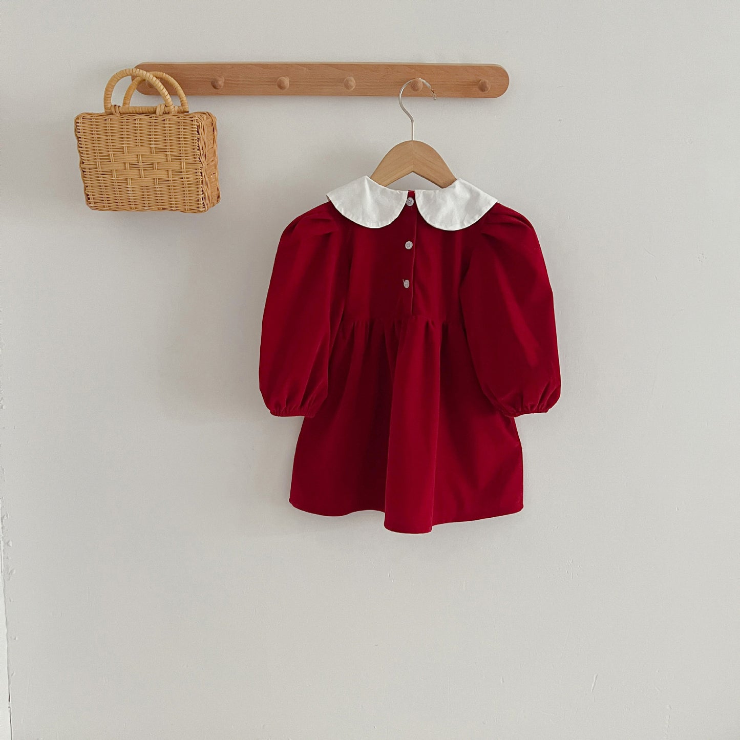 Doll Collar Red Dress & Romper