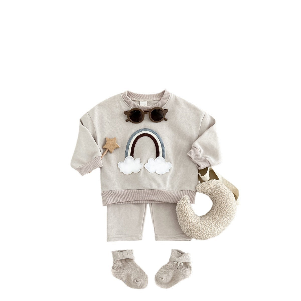 Rainbow Cloud Sweater & Pants Set