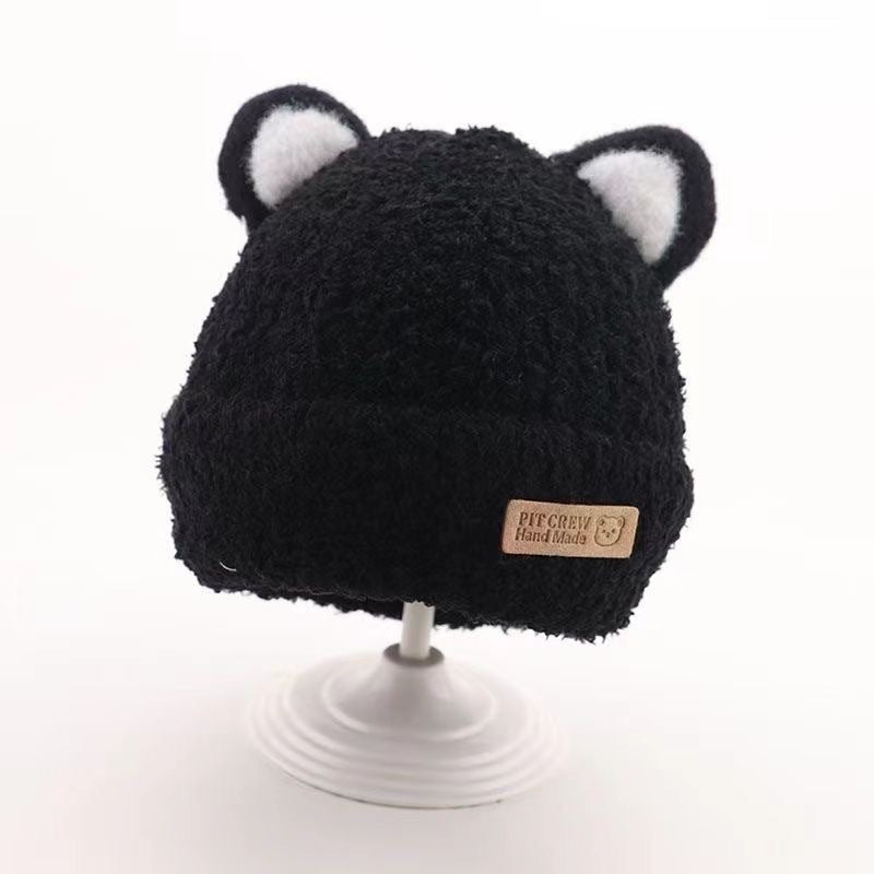 Bear Ears Knitted Plush Hat