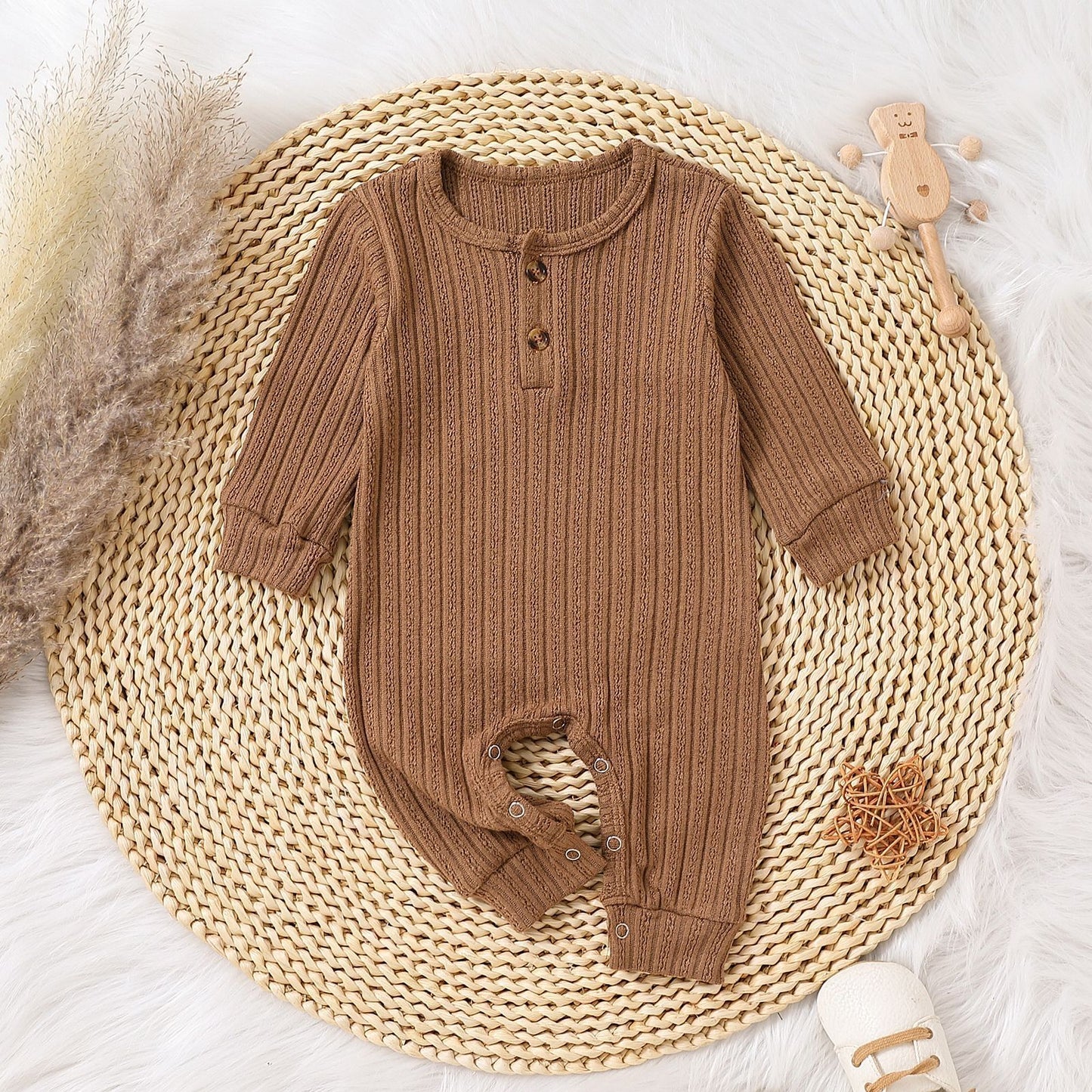 Knitted Crawling Long Sleeve Jumpsuit