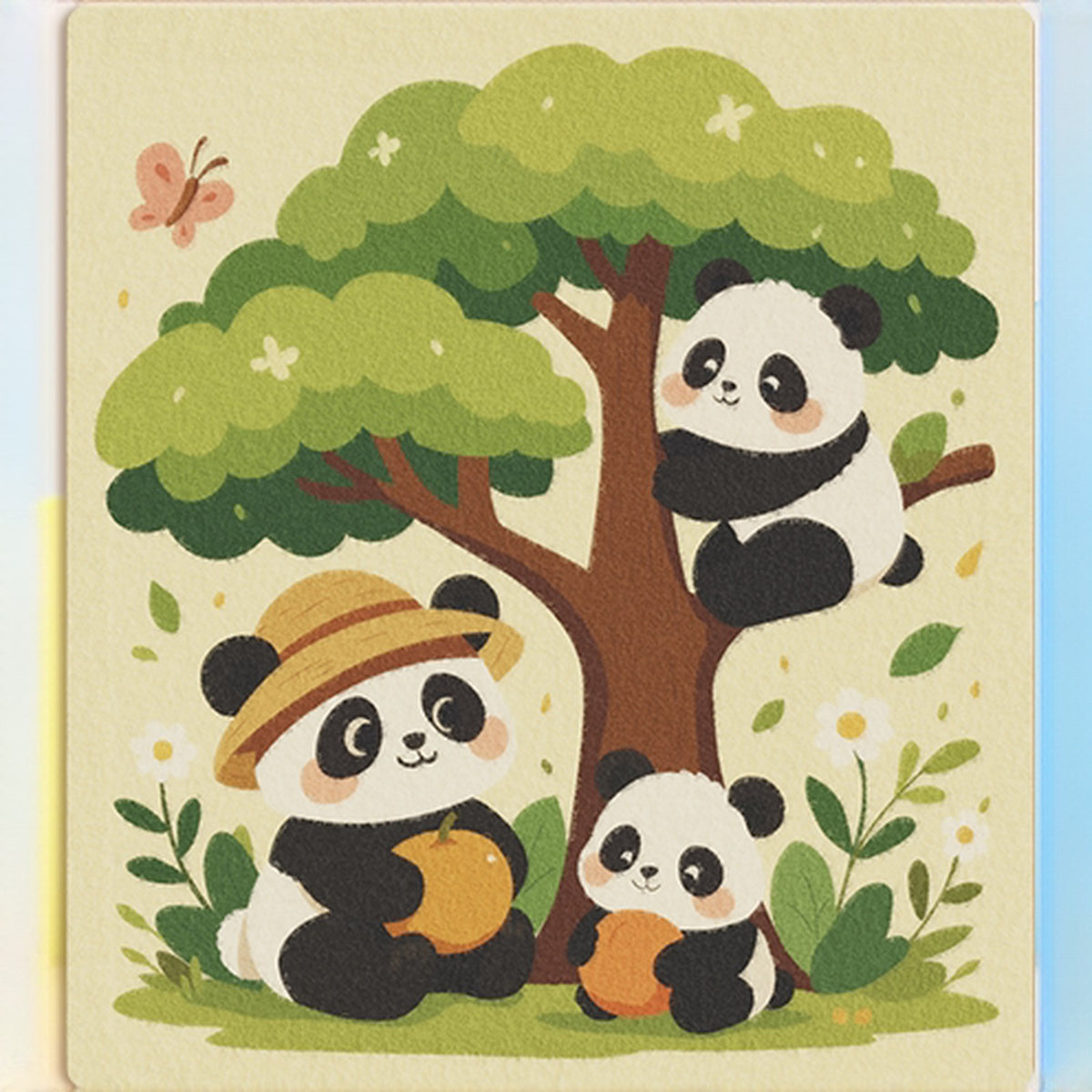 Panda Orchard felt board without pieces