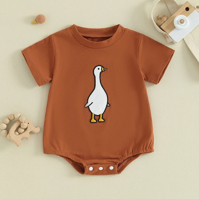 Simple Cartoon Goose Romper