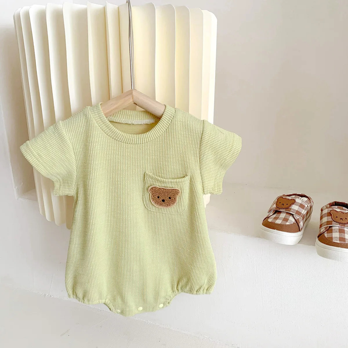 Baby Embroidery Bear Jumpsuit