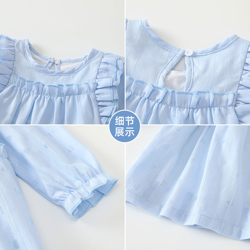 Girls Blue Princess Dress