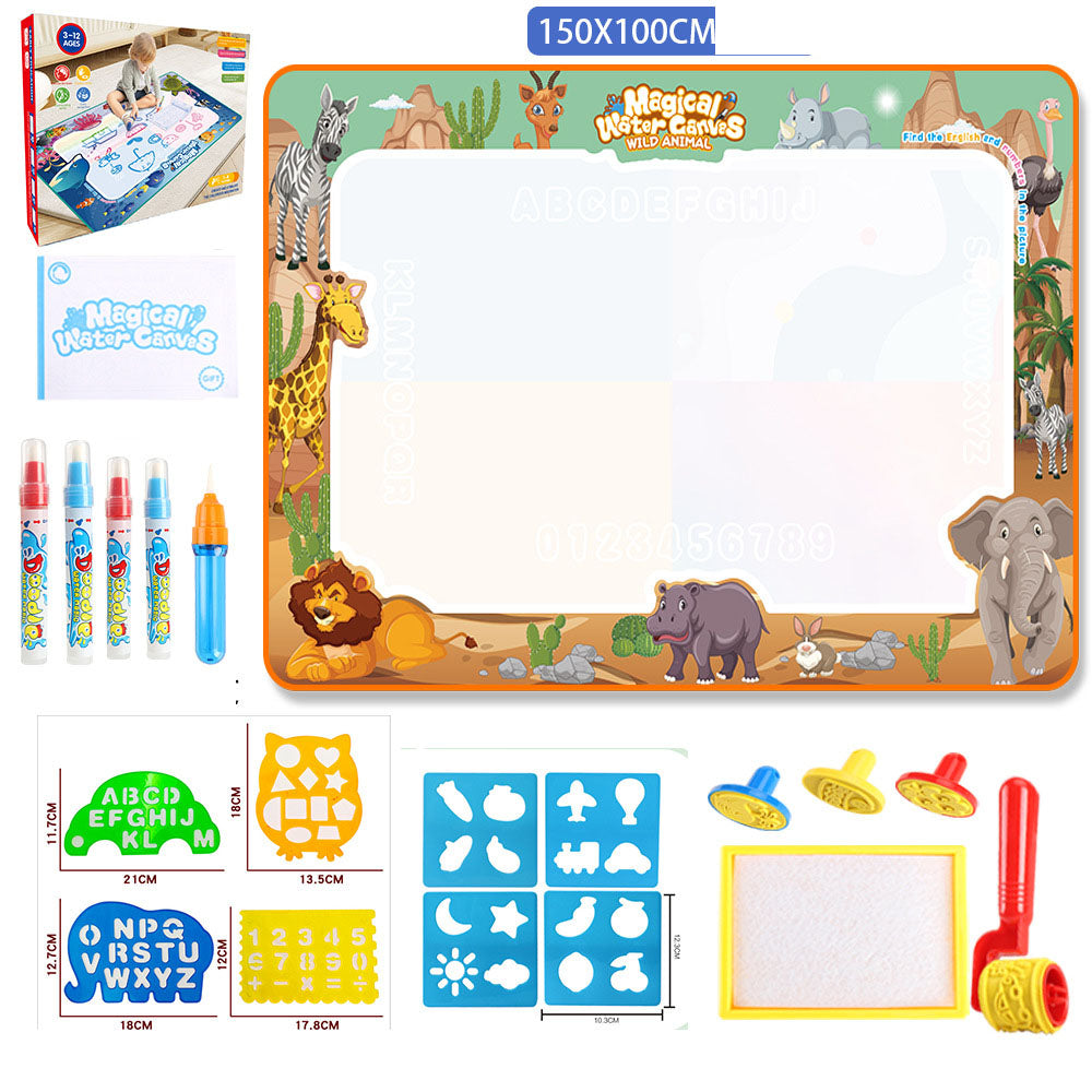 Water Doodle Mat Kids Toys Reusable Painting Writing Doodle Water Color Drawing Board Toddlers Preschool Education Toys