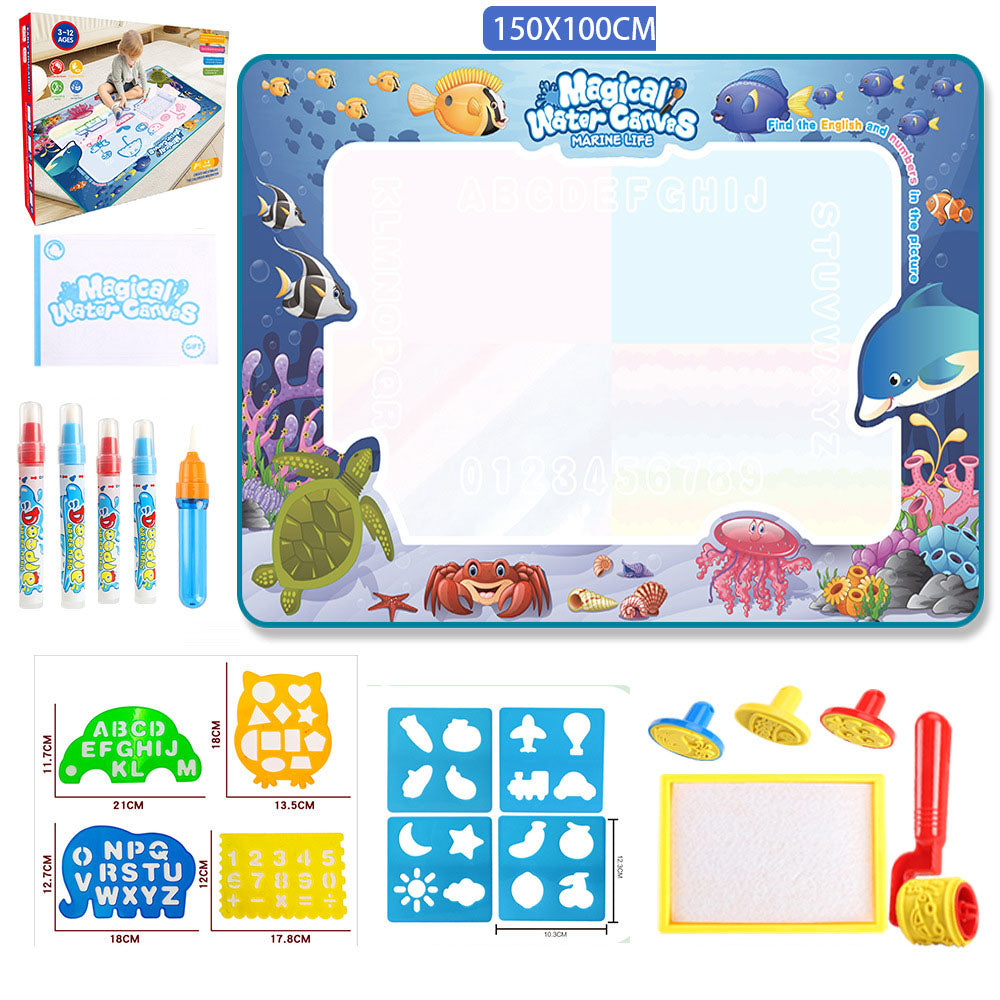 Water Doodle Mat Kids Toys Reusable Painting Writing Doodle Water Color Drawing Board Toddlers Preschool Education Toys