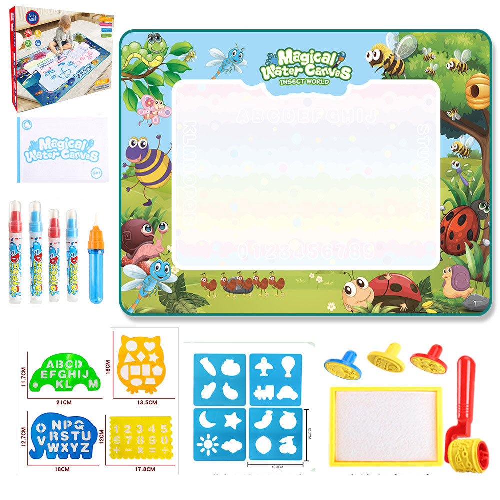 Water Doodle Mat Kids Toys Reusable Painting Writing Doodle Water Color Drawing Board Toddlers Preschool Education Toys