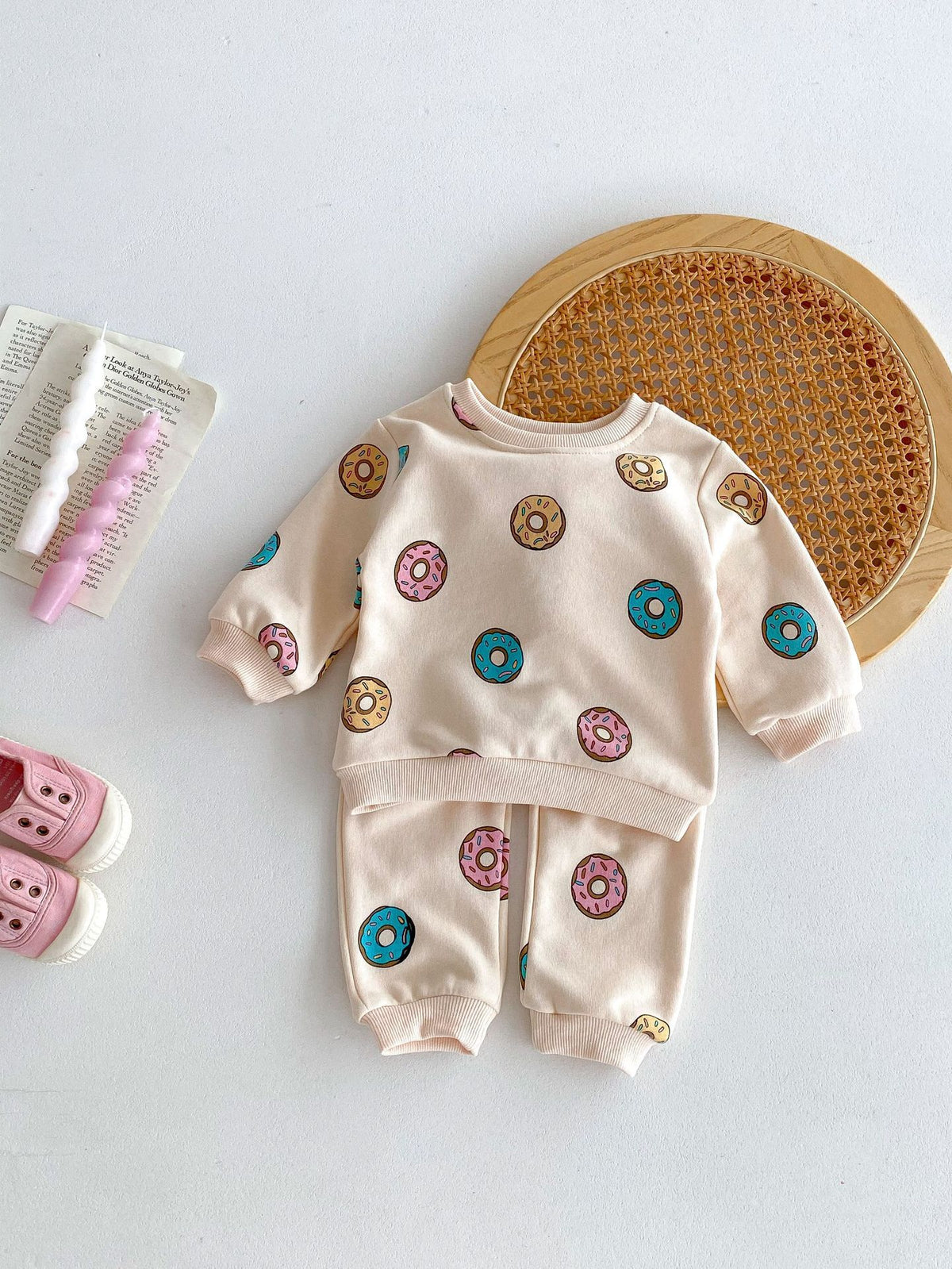 Donut Long Sleeve Pajamas Set