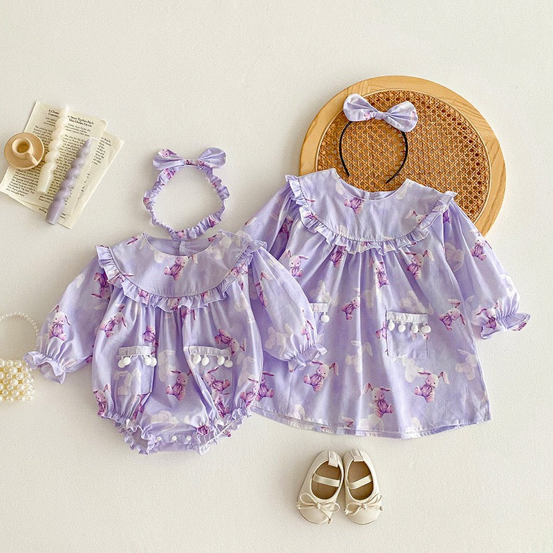 Lavender Dream Matching Romper and Dress