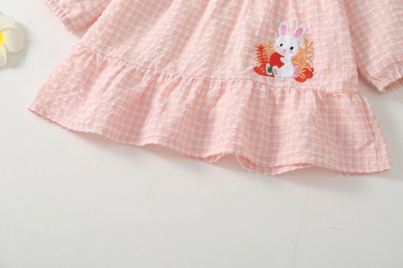 Bunny Meadow Gingham Dress – Sweet Pink 🐰🌸