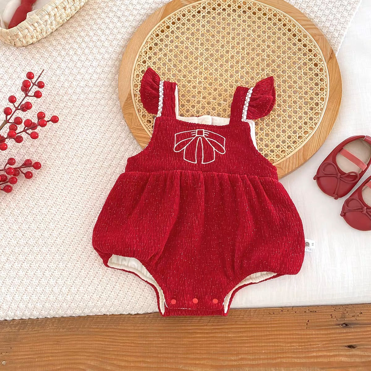 Glimmery Bow Romper & Dress