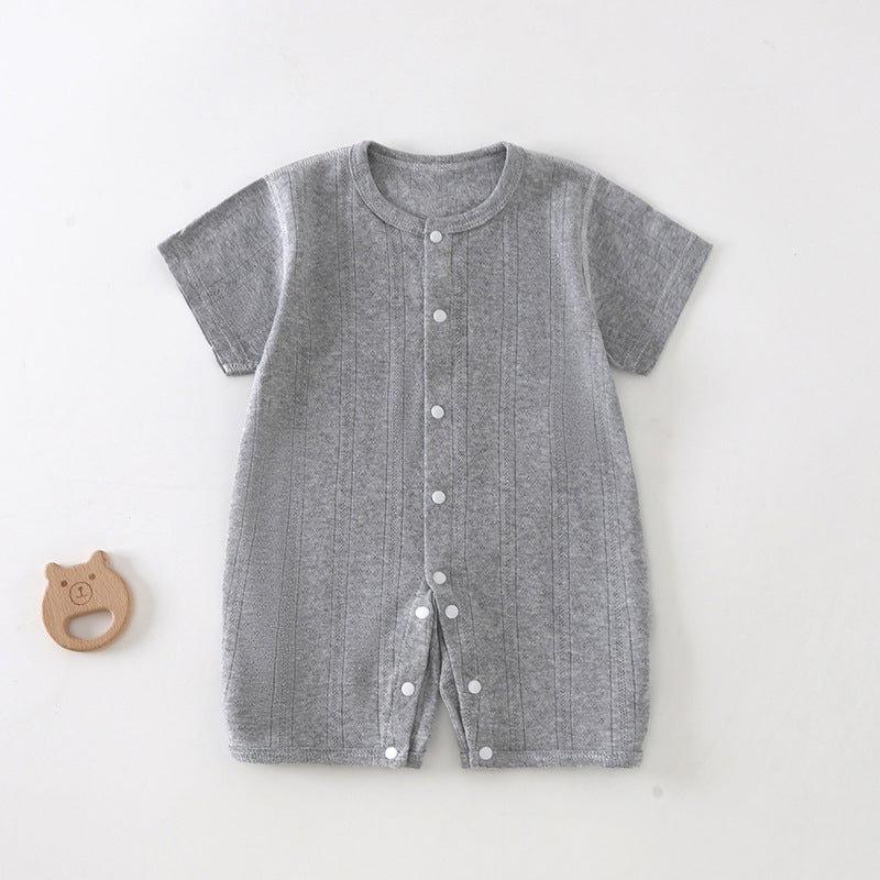 Baby Short Sleeve Rompers Summer Newborn Breathable Mesh Air Conditioning Clothes