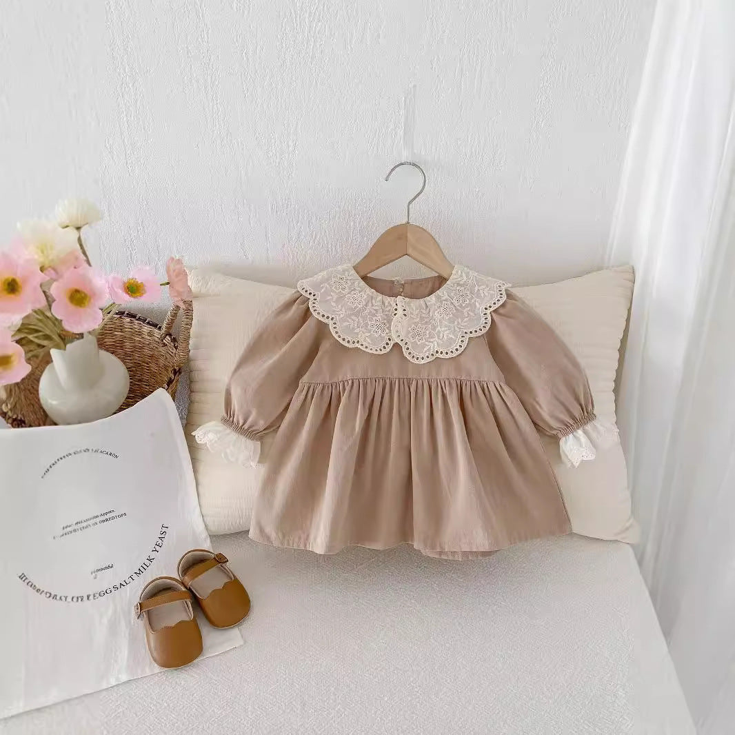 Simple Fashion Girls Autumn Clothing Dress