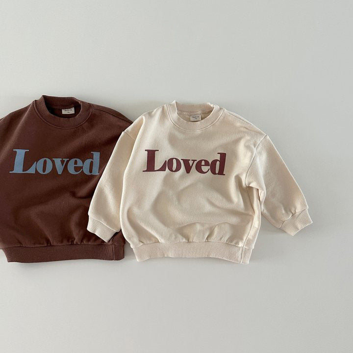 Children Comfortable Letter Crew Neck Top