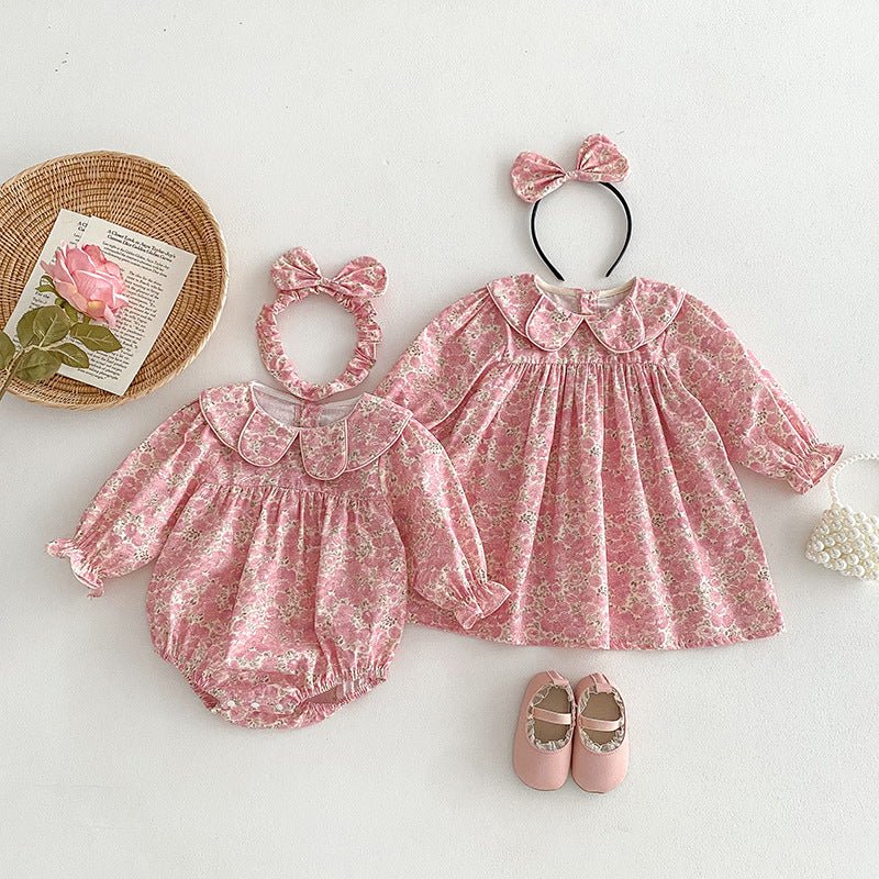 Rosy Blossom Sister Set – Petal Pink 🌸🎀