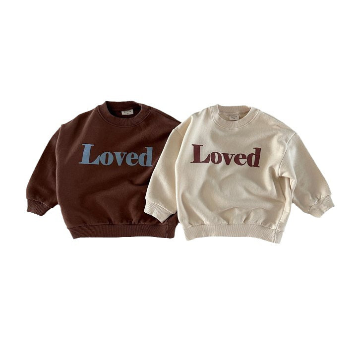 Children Comfortable Letter Crew Neck Top