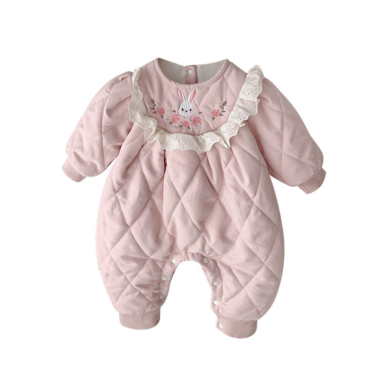 Fleece-lined Padded Warm Romper