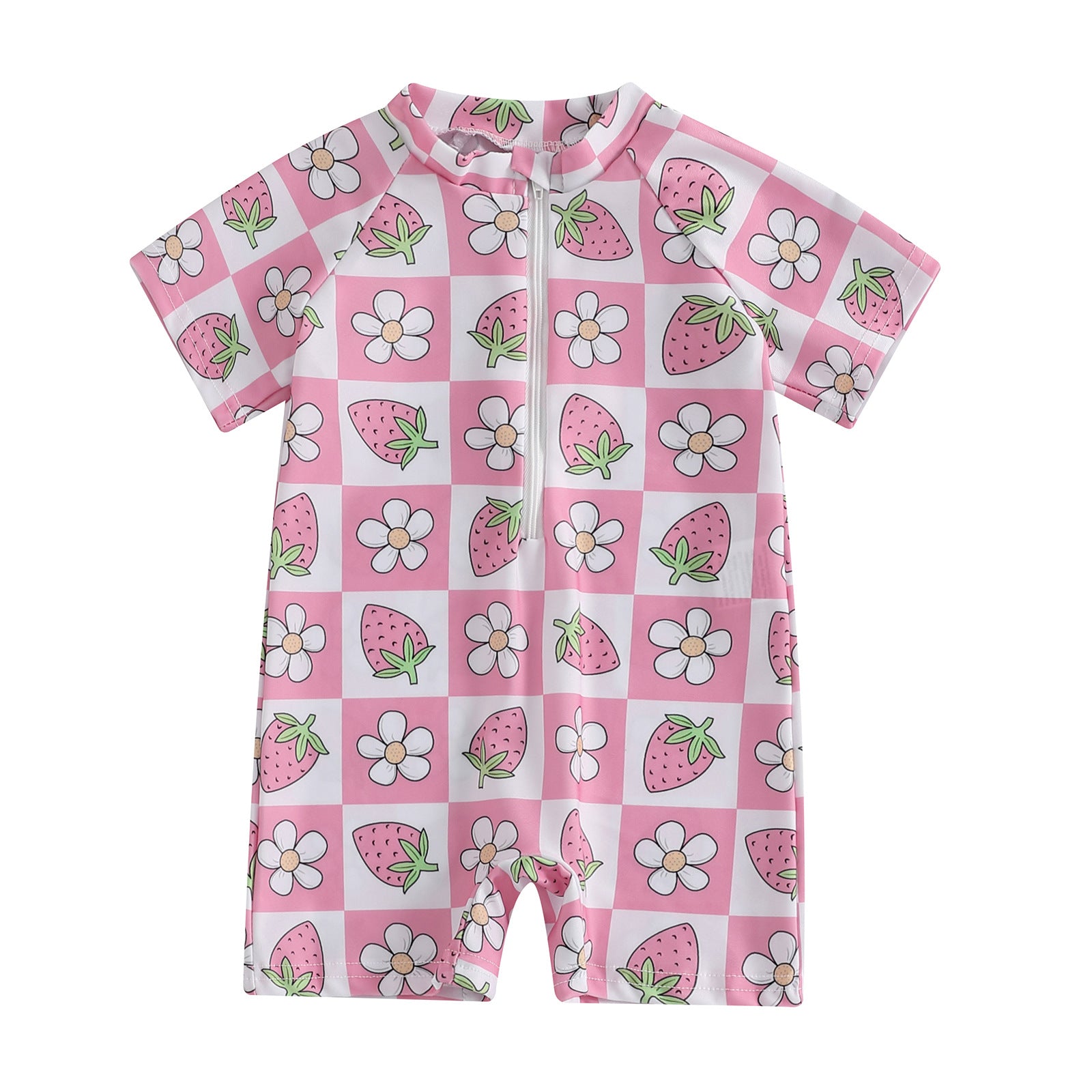 Girls' Bowknot Full Printed One-piece Swimsuit