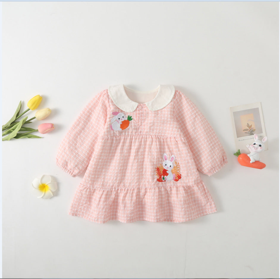 Bunny Meadow Gingham Dress – Sweet Pink 🐰🌸