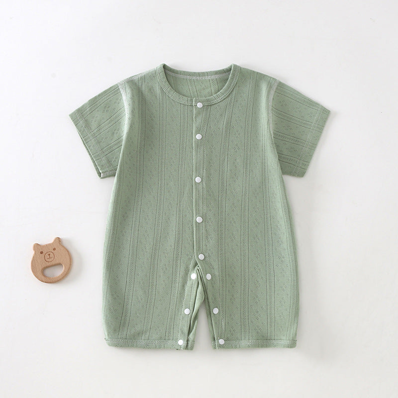 Baby Short Sleeve Rompers Summer Newborn Breathable Mesh Air Conditioning Clothes