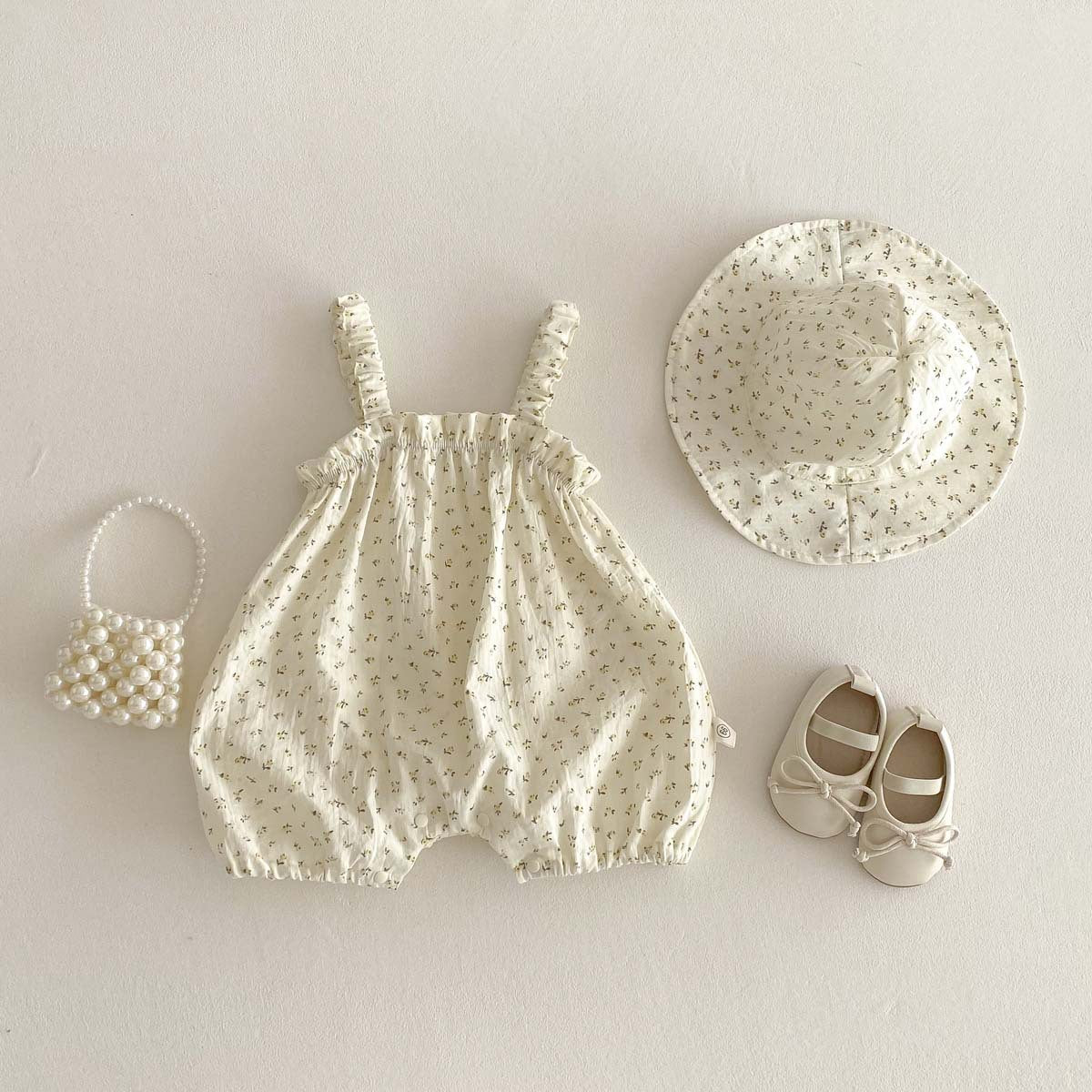 Thin With Shoulder-straps Romper Fashionable Floral Outwear